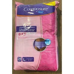 Composure by Rexall Womens Large‎ Maximum Absorbency Underwear